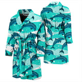Dolphin Sea Pattern Men'S Bathrobe