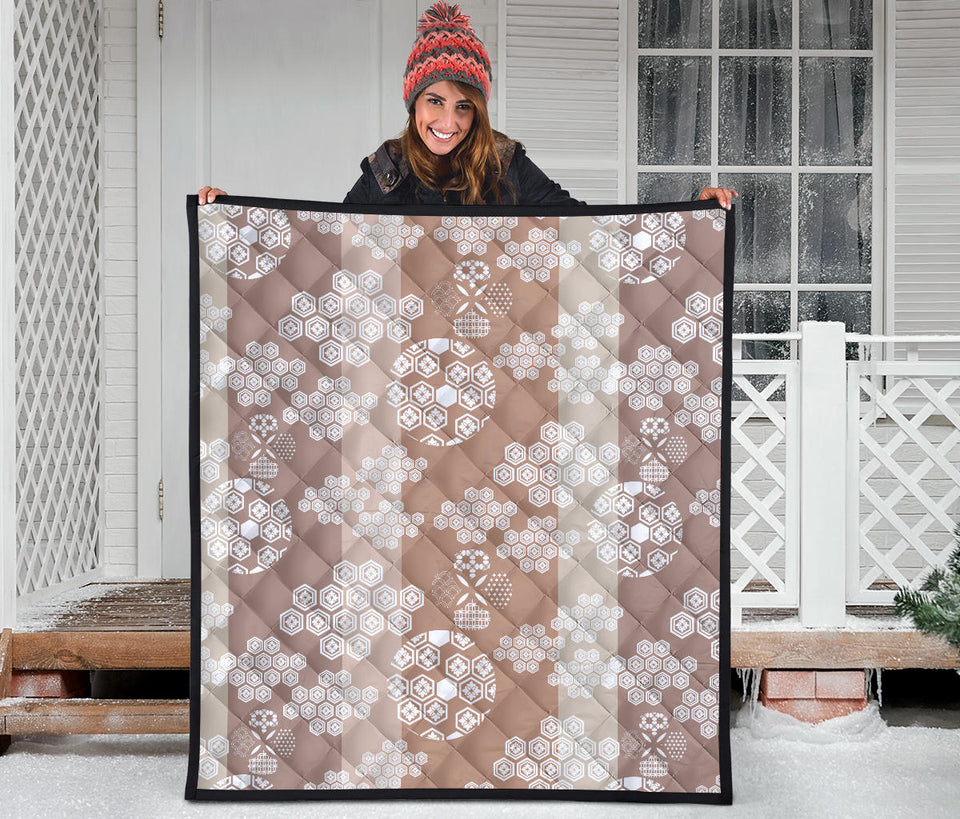 Beautiful Hexagon Japanese  Pattern Premium Quilt
