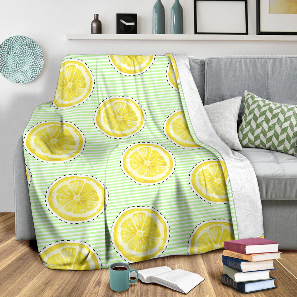 Slice Of Lemon Pattern Premium Blanket