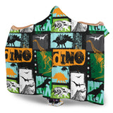 Dinosaurs Print Pattern Hooded Blanket