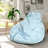 Dragonfly Pattern Blue Background Bean Bag Cover