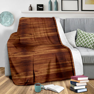 Wood Printed Pattern Print Design 04 Premium Blanket