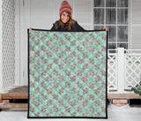 Hippopotamus Pattern Print Design 02 Premium Quilt