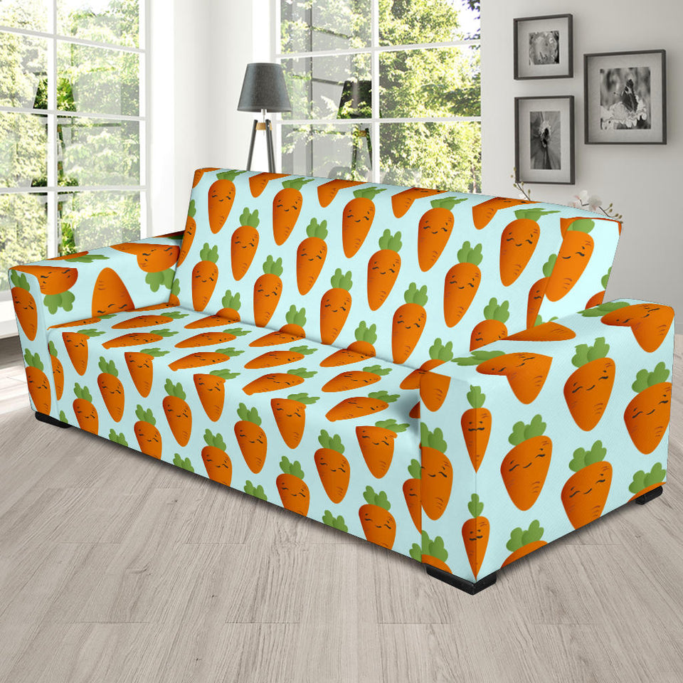 Carrot Pattern Print Design 03 Sofa Slipcover