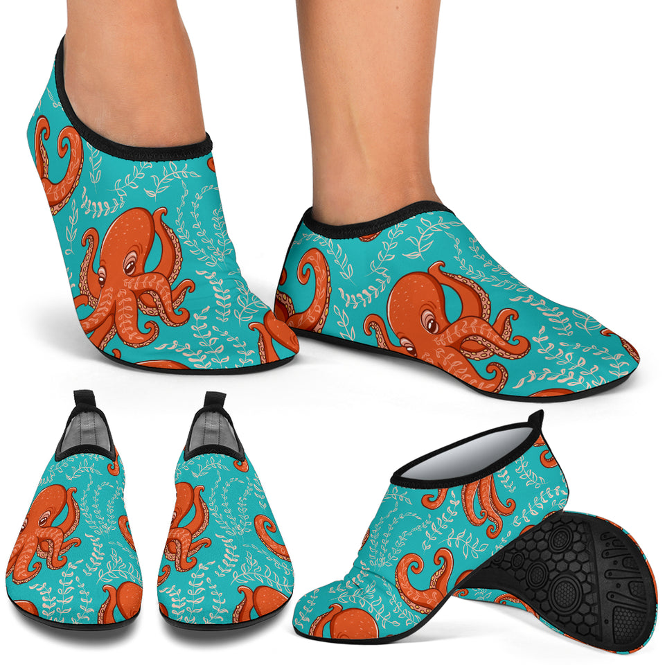 Octopus Turquoise Background Aqua Shoes