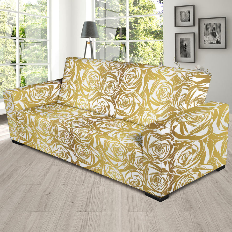 Rose Pattern Print Design 05  Sofa Slipcover