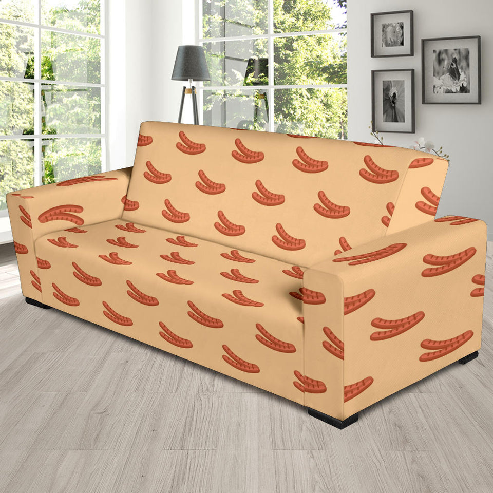 Sausage Pattern Print Design 03  Sofa Slipcover