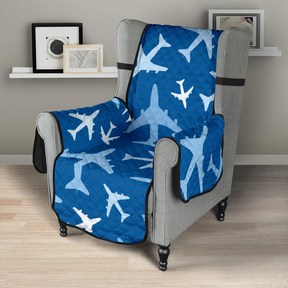 Airplane pattern in the sky Chair Cover Protector