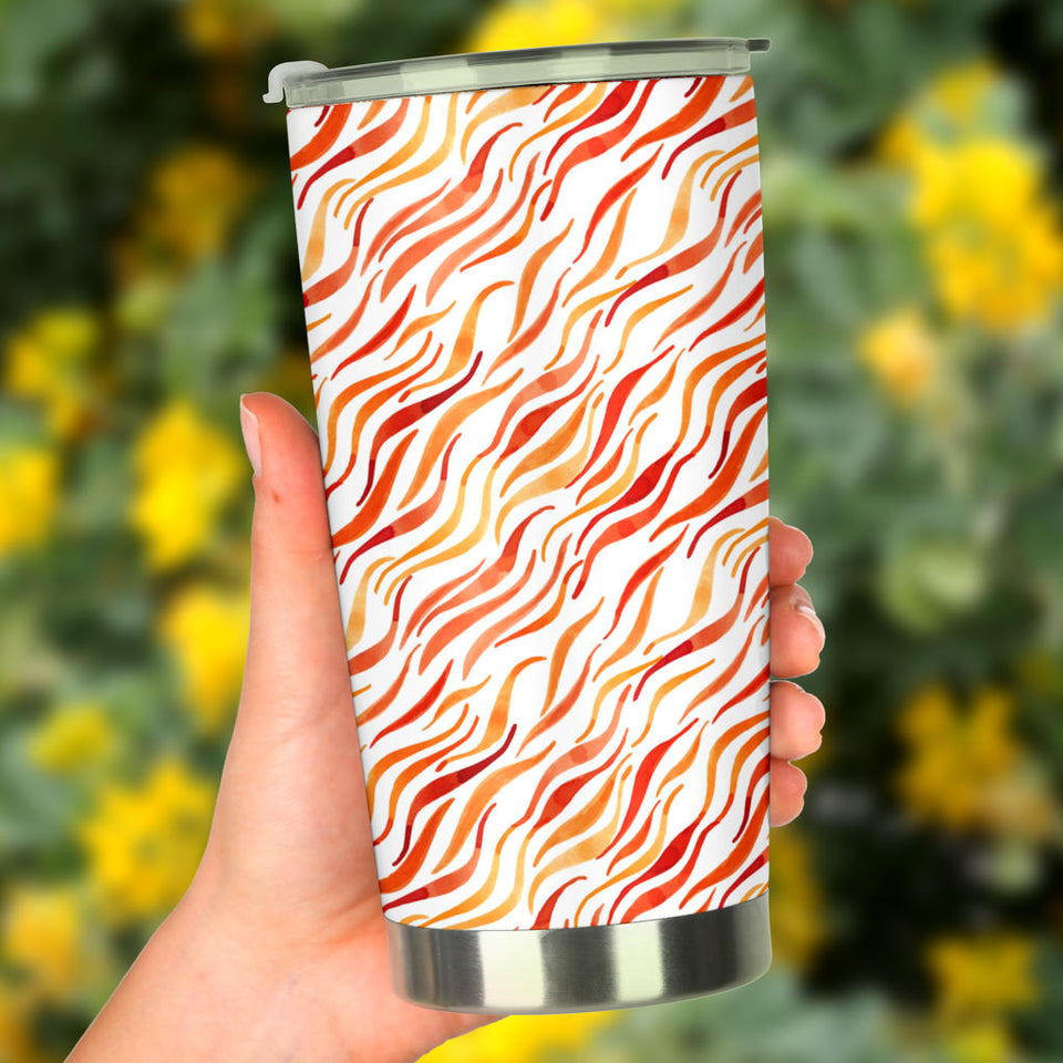 Fire Flame Watercolor Pattern Tumbler