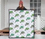 Chameleon Lizard Pattern Premium Quilt