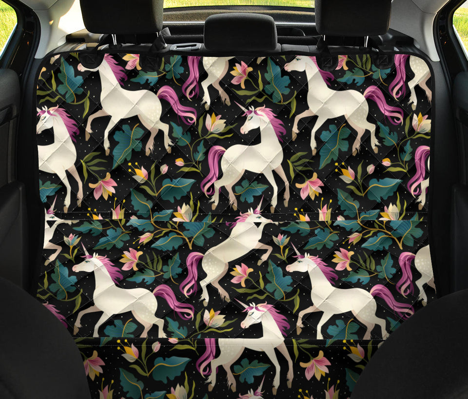 Unicorns Forest Background Dog Car Seat Covers