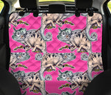 Chameleon Lizard Pattern Pink Background Dog Car Seat Covers