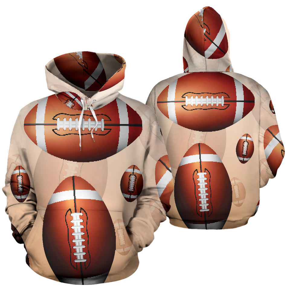 American Football Ball Design Pattern Men Women Pullover Hoodie
