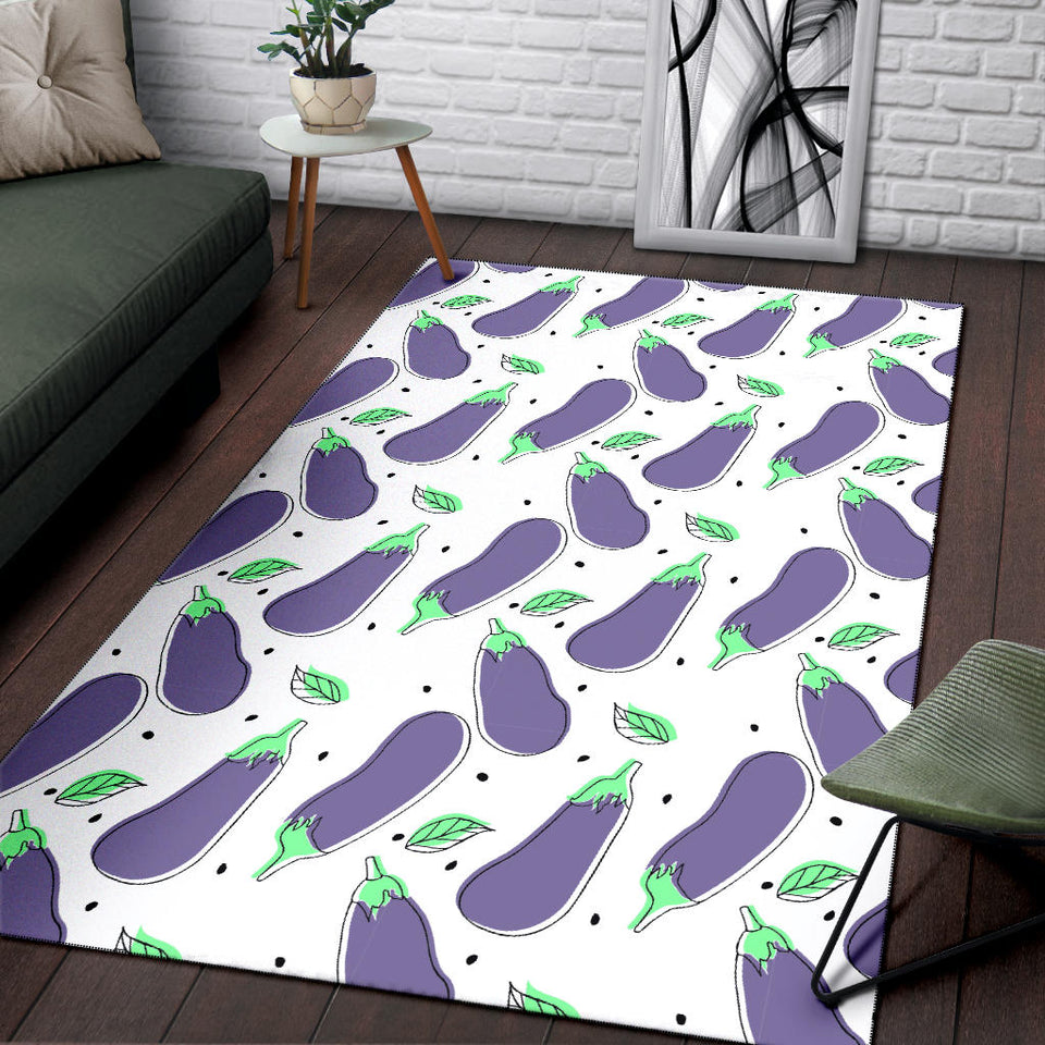 Eggplant Pattern Print Design 05 Area Rug