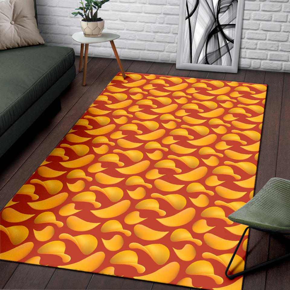 Potato Chips Pattern Print Design 05 Area Rug