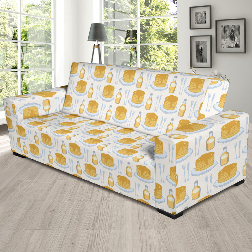 Pancake Pattern Print Design 05  Sofa Slipcover