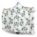 Peacock Feather Pattern Hooded Blanket