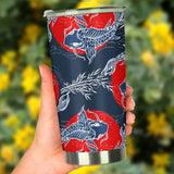Koi Fish Carp Fishs Hand Drawn Japanese Art Tumbler