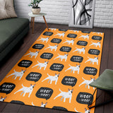 Bull Terrier Pattern Print Design 03 Area Rug