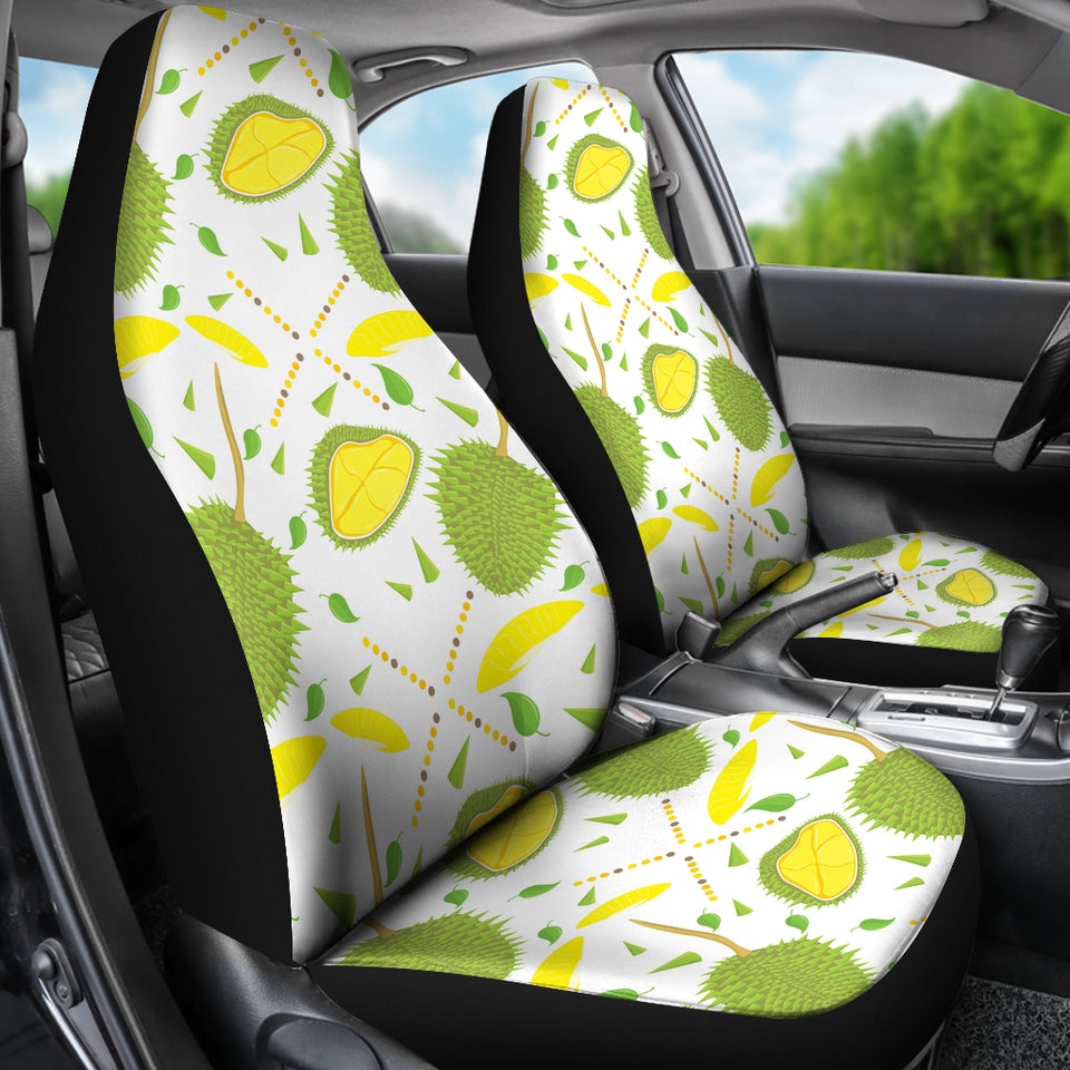 Durian Pattern Background Universal Fit Car Seat Covers
