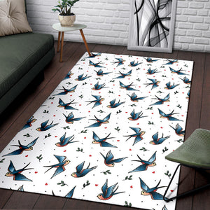 Swallow Pattern Print Design 04 Area Rug