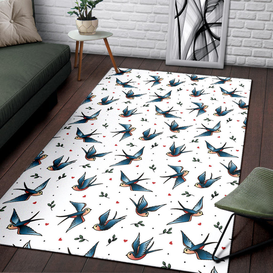 Swallow Pattern Print Design 04 Area Rug