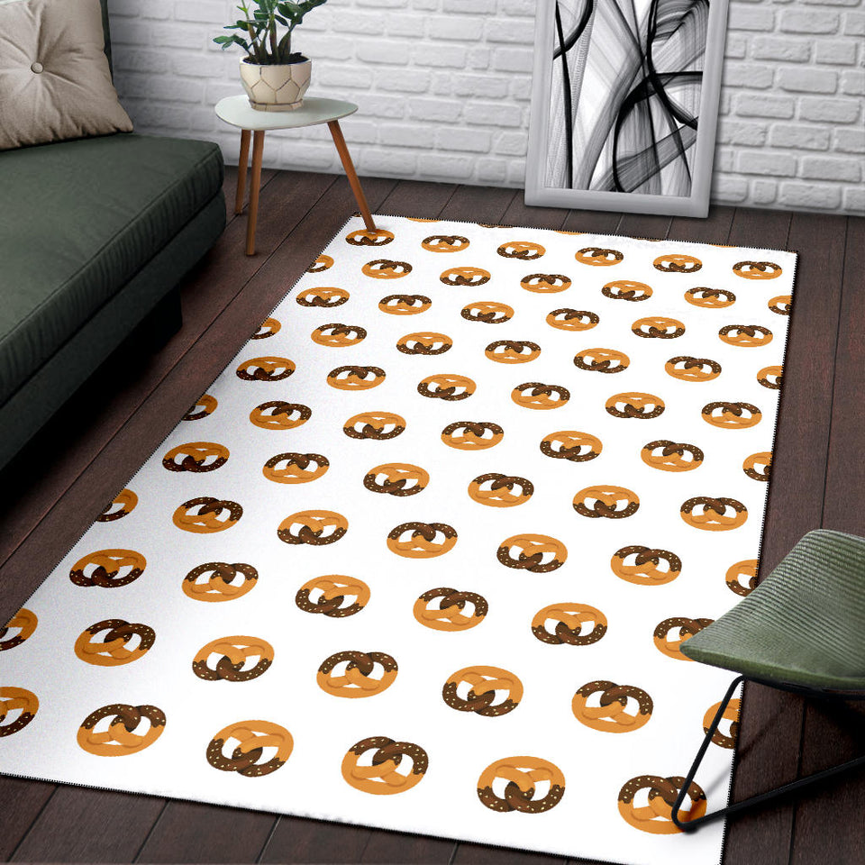 Pretzels Pattern Print Design 02 Area Rug