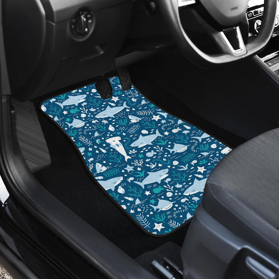 Cute Shark Pattern Front Car Mats