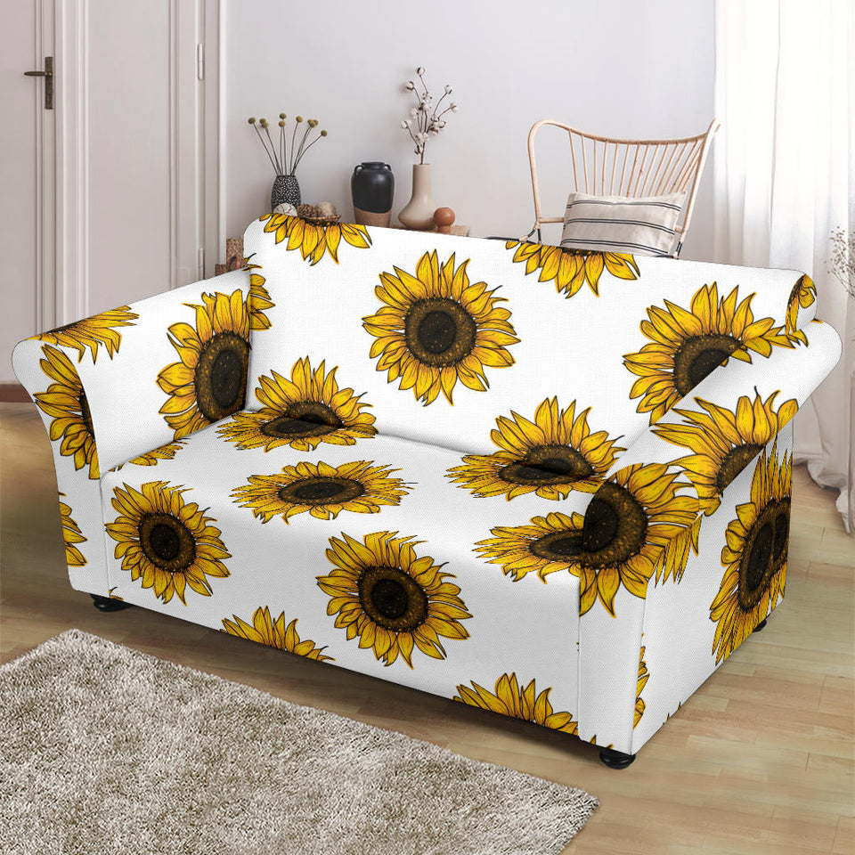 Sunflowers Design Pattern Loveseat Couch Slipcover