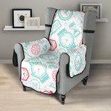 Clock time pattern blackground Chair Cover Protector