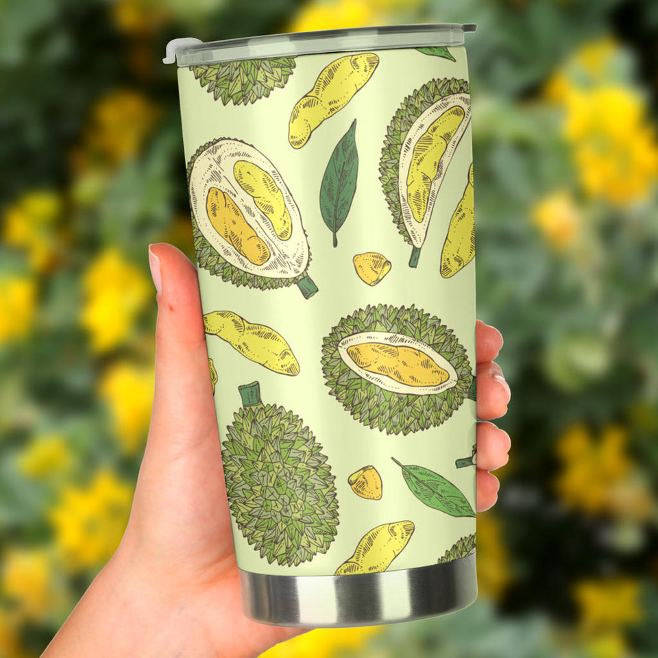 Durian Leaves Pattern Background Tumbler