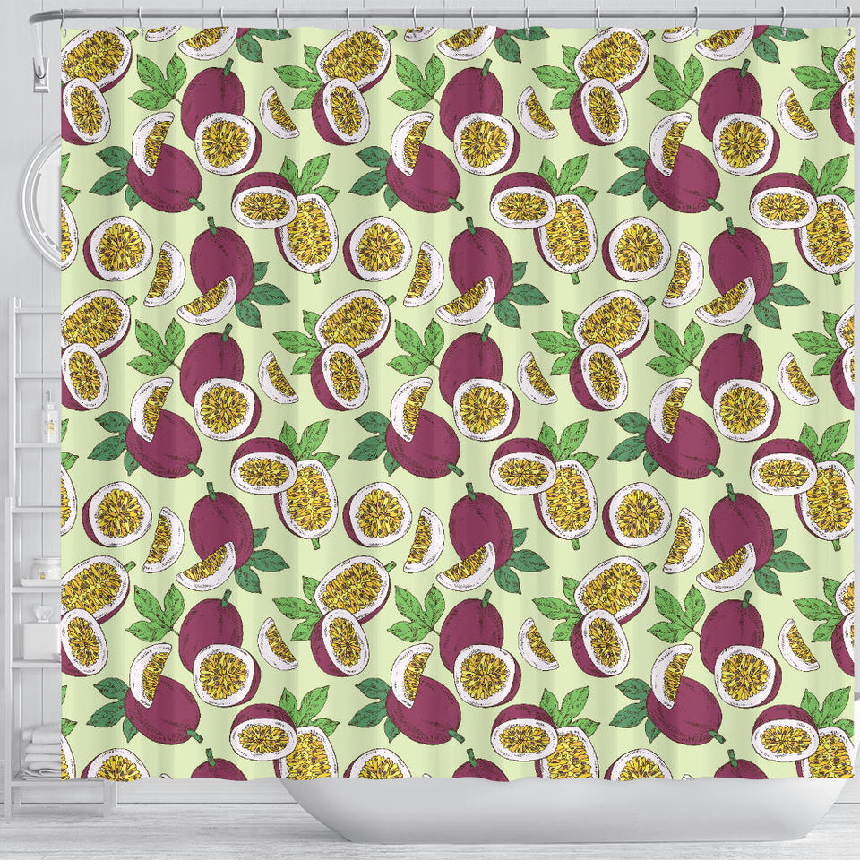 Passion Fruit Pattern Shower Curtain Fulfilled In US