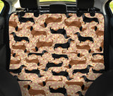 Dachshund Floral Background Dog Car Seat Covers