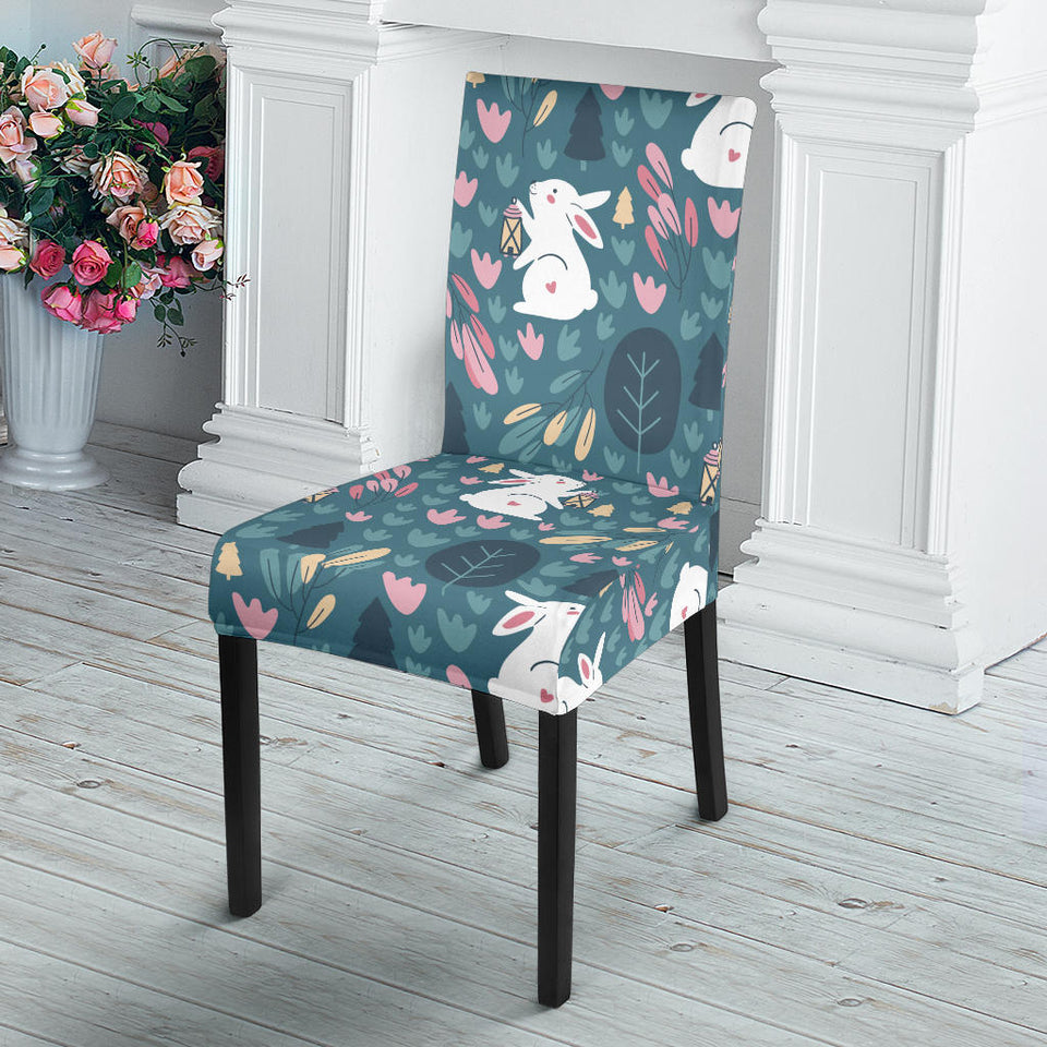Cute Rabbit Pattern Dining Chair Slipcover