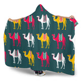 Camel Pattern Hooded Blanket