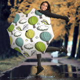 Hot Air Balloon Bird Cloud Pattern Umbrella