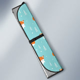 Fox Pattern Blue B Ackground Car Sun Shade