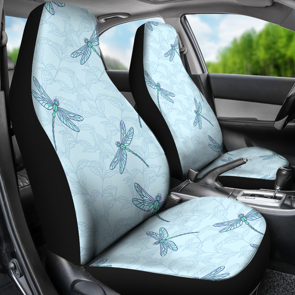 Dragonfly Pattern Blue Background  Universal Fit Car Seat Covers