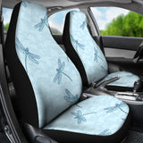 Dragonfly Pattern Blue Background  Universal Fit Car Seat Covers