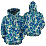 Blueberry Design Pattern Zip Up Hoodie
