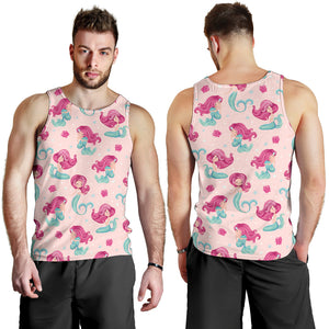 Cute little mermaid pattern Men Tank Top
