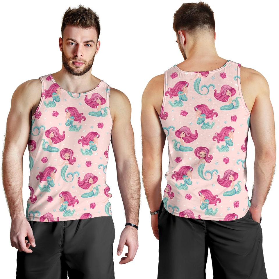 Cute little mermaid pattern Men Tank Top