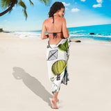Hot Air Balloon Bird Cloud Pattern Sarong