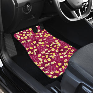 Popcorn Pattern Print Design 02 Front and Back Car Mats