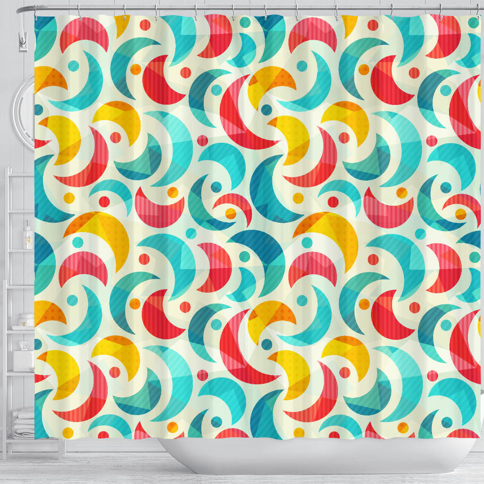 Colorful Moon Pattern Shower Curtain Fulfilled In US
