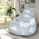 Cute Polar Bears Christmas Decoration Pattern Bean Bag Cover