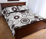 Classic vintage clock pattern Quilt Bed Set