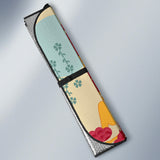 Red Bonsai Gray Sun Japanese Pattern Car Sun Shade