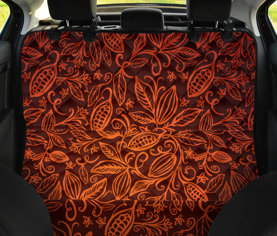 Cocoa Beans Tribal Polynesian Pattern Dog Car Seat Covers
