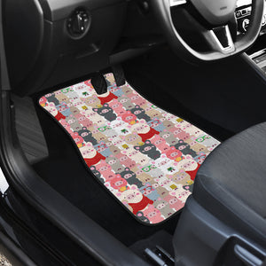Pig Pattern Print Design 02 Front Car Mats
